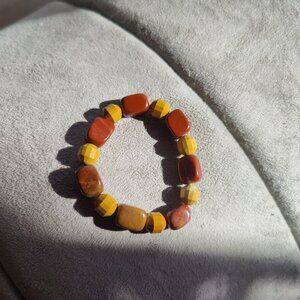 Yellow mookaite and Jasper Bracelet